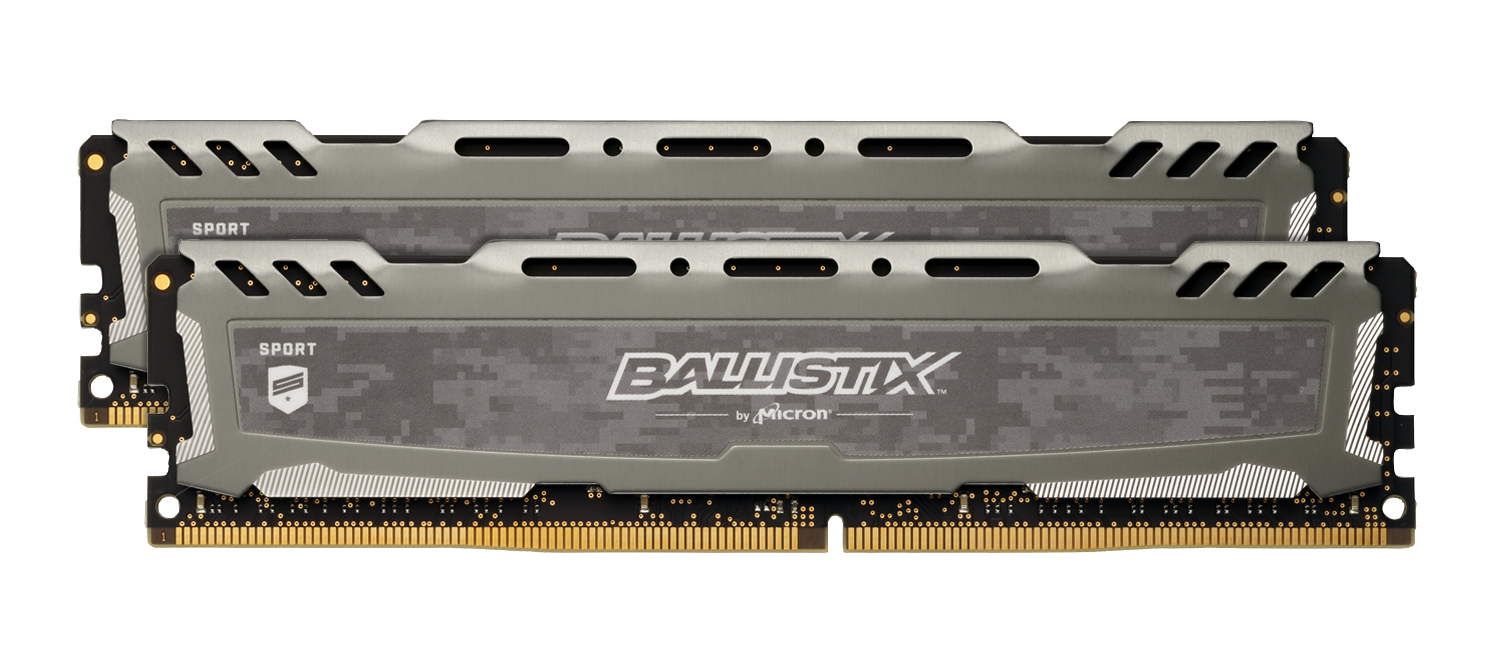 Ballistix Sport LT Gray 32GB Kit (2 x 16GB) DDR4-3000 UDIMM