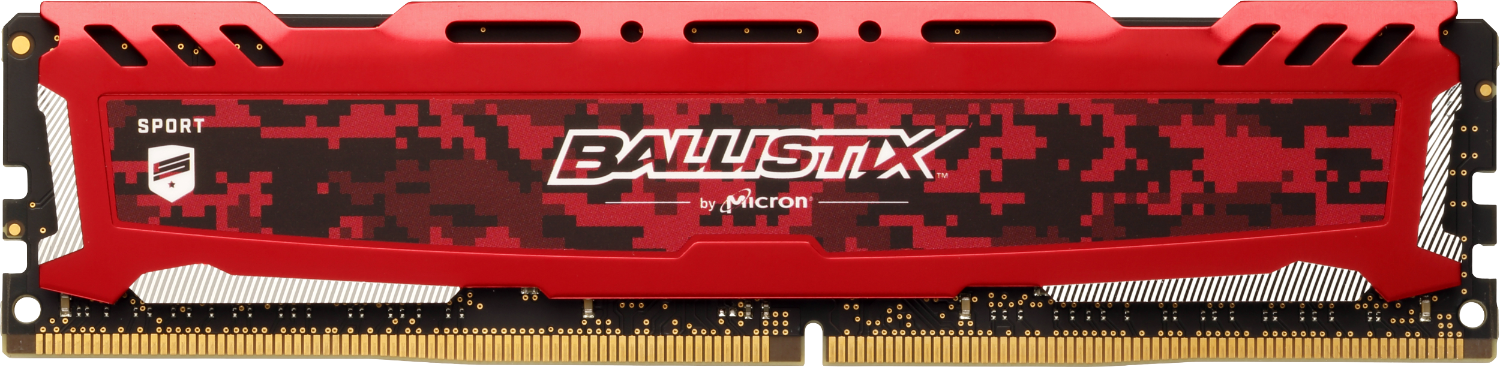 Ballistix Sport LT Red 16GB DDR4-3200 UDIMM