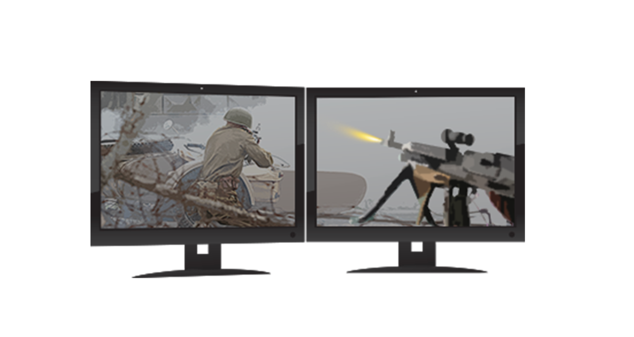 Two gaming monitors