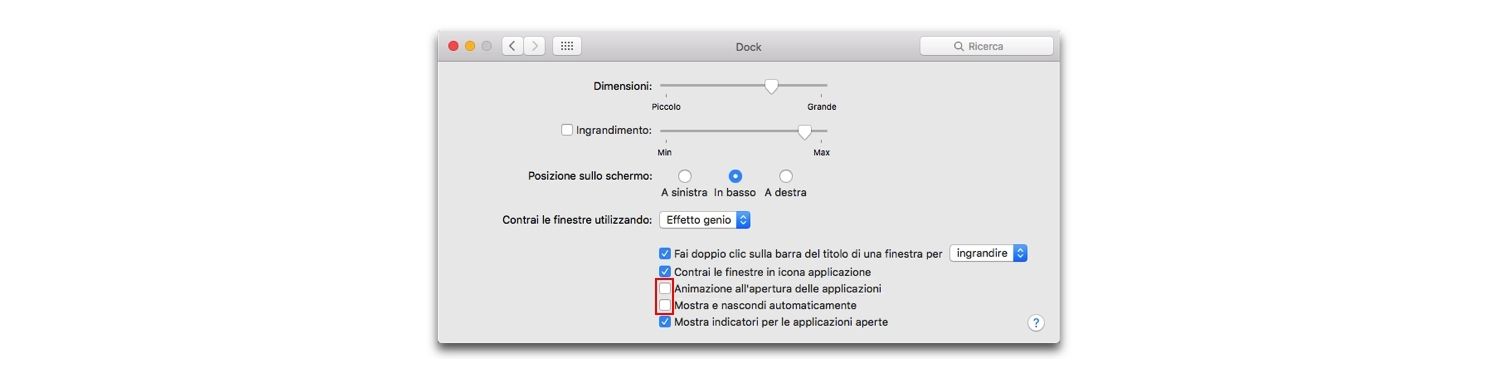 Screenshot di una finestra pop-up del Dock su un Mac che ti aiuta a gestire le tue app