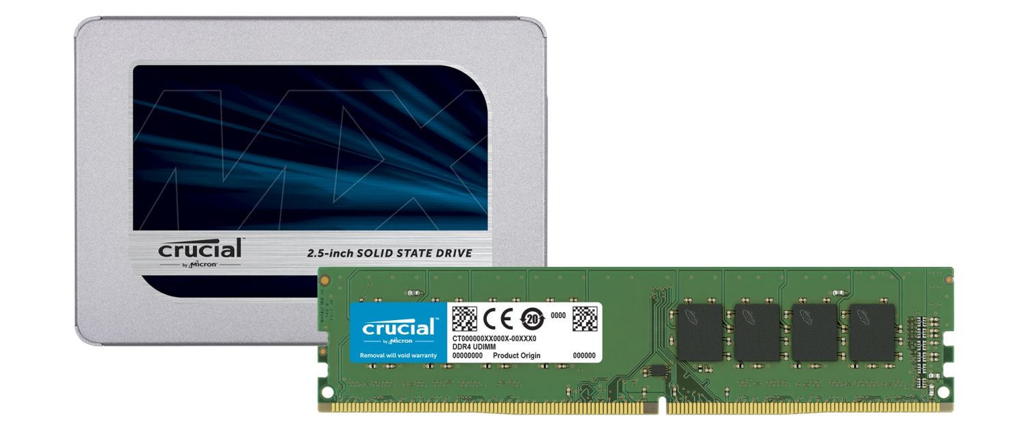 Crucial SSD and RAM memory modules