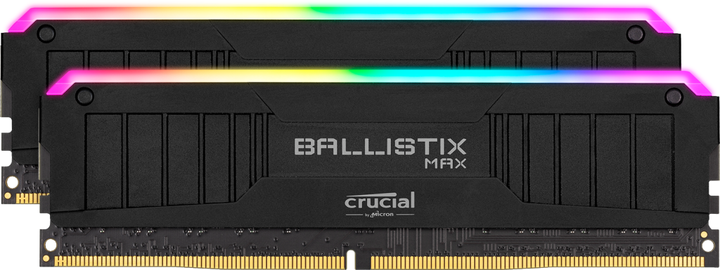 Crucial Ballistix MAX RGB 16Go Kit (2 x 8Go) DDR4-4400 Mémoire gamer pour PC de bureau (Noir)- view 1