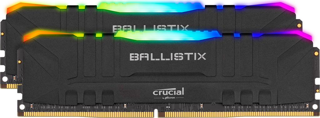 Crucial Ballistix RGB - Kit 32Go (2x16Go) DDR4-3600 Mémoire gamer pour PC de bureau (Noir)- view 1