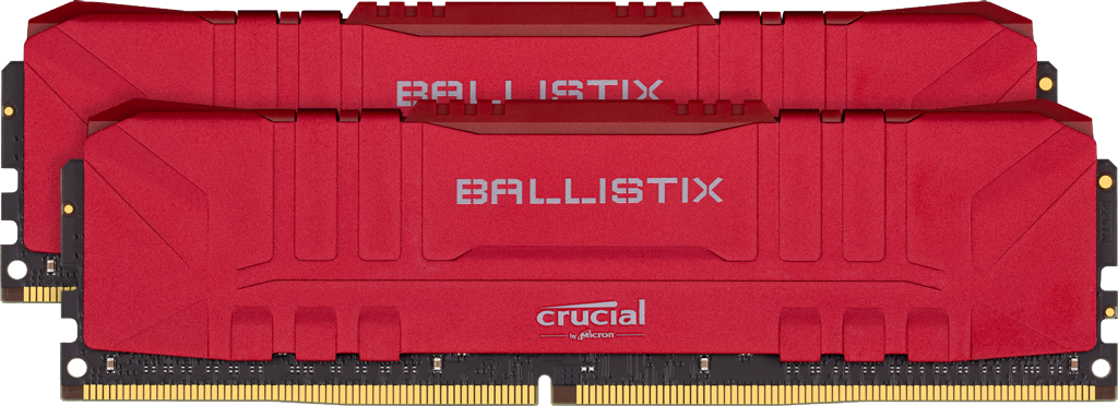 Crucial Ballistix - Kit 32Go (2x16Go) DDR4-2666 Mémoire gamer pour PC de bureau (Rouge)- view 1