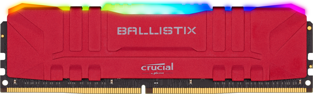 Crucial Ballistix RGB 8Go DDR4-3200 Mémoire gamer pour PC de bureau (Rouge)- view 1