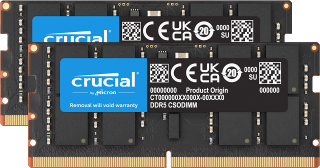 Crucial 64GB Kit (32GBx2) DDR5-6400 CSODIMM