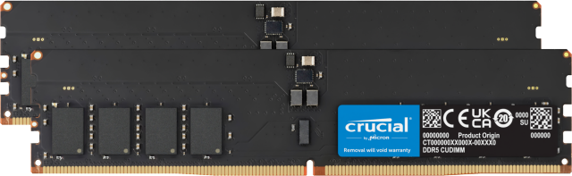 Crucial 64GB Kit (32GBx2) DDR5-6400 CUDIMM