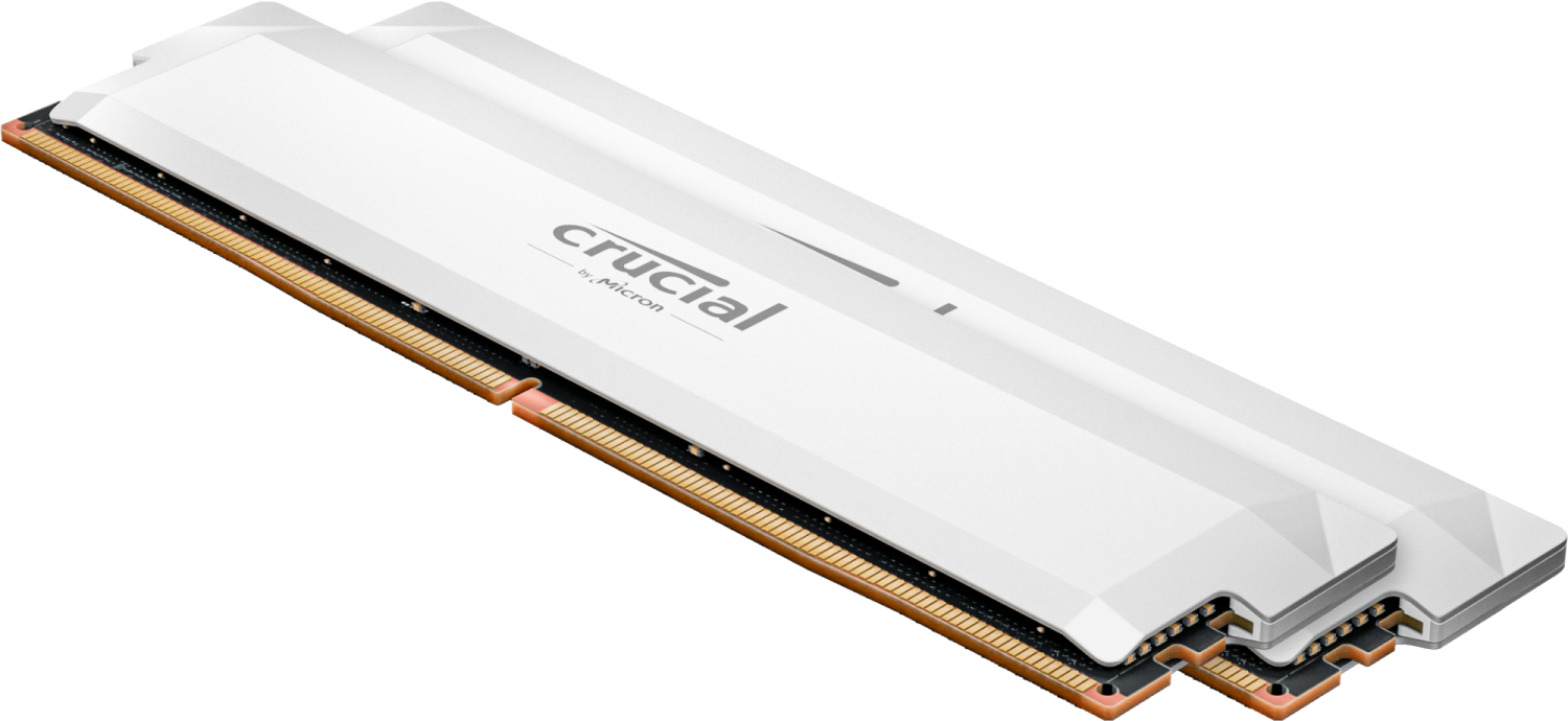 Crucial Pro Overclocking 32GB Kit (16GBx2) DDR5-6000 UDIMM White- view 1