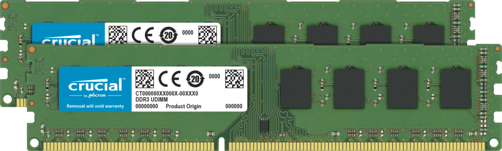 Crucial 4GB Kit (2 x 2GB) DDR3L-1600 UDIMM- view 1