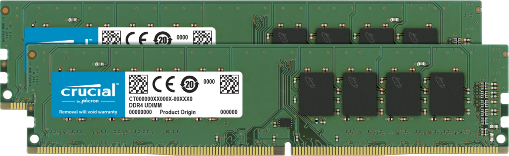 Crucial 8GB Kit (2 x 4GB) DDR4-2400 UDIMM- view 1