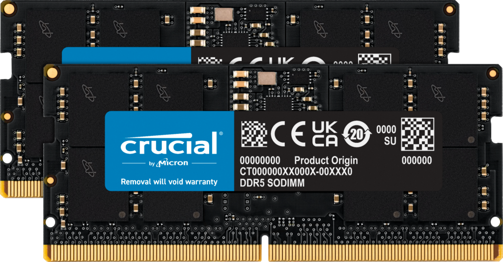 Crucial 32GB Kit (2 x 16GB) DDR5-4800 SODIMM- view 1