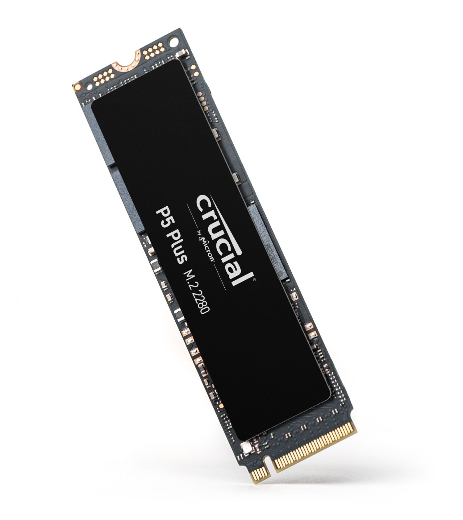Crucial P5 Plus SSD Crucial P5 Plus SSD standing up with shadow