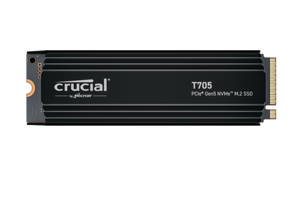 Crucial T705 4TB PCIe Gen5 NVMe M 2 SSD With Heatsink CT4000T705SSD5 