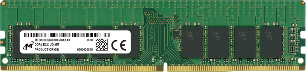 Micron 16GB DDR4-3200 ECC UDIMM 1Rx8 CL22- view 1