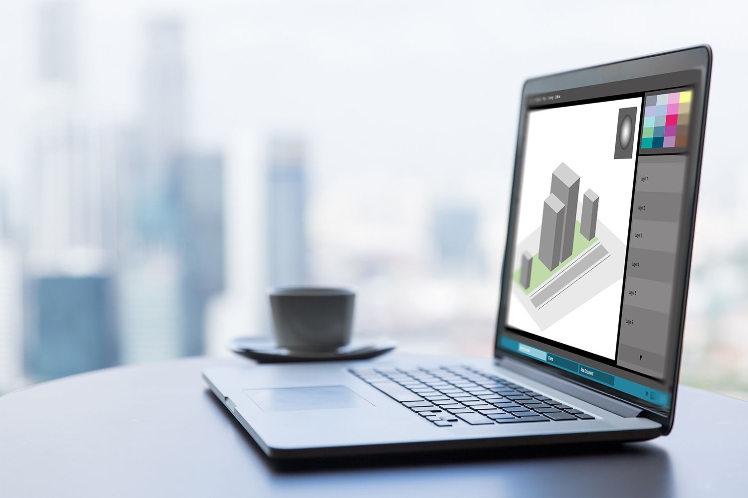 A laptop for graphic design work